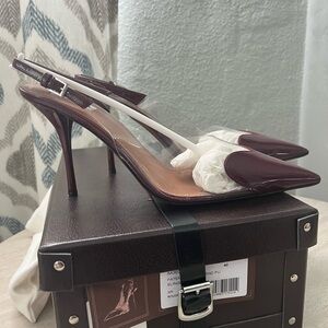 Alaia Burgundy Pointed Toe Heels